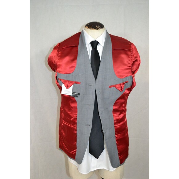 Indochino 100% Wool Grey plaid Sports Coat blazer suit jacket Sz 42 - Excellent‎ - Picture 9 of 16